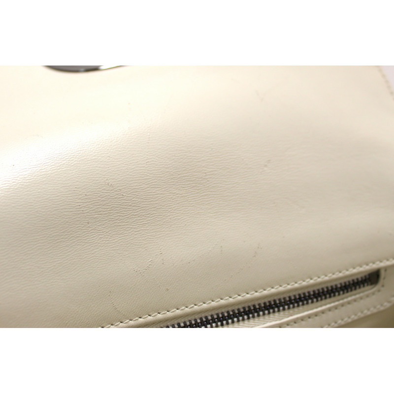 Christian Dior White Lambskin Leather Small Caro Shoulder Crossbody Bag-13