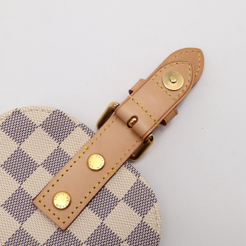 LOUIS VUITTON 白棋盤格小後背包-5