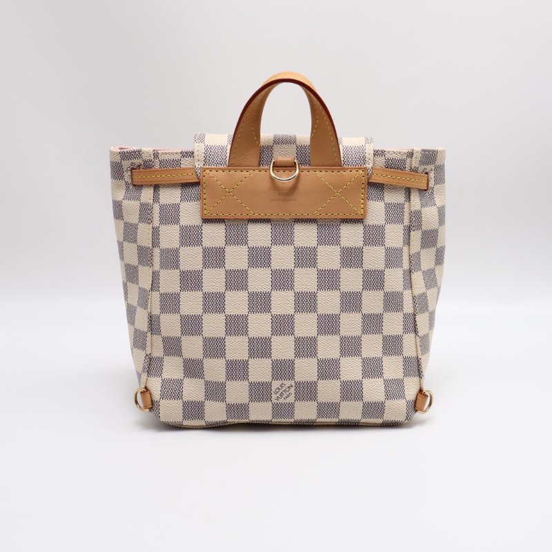 LOUIS VUITTON 白棋盤格小後背包-8