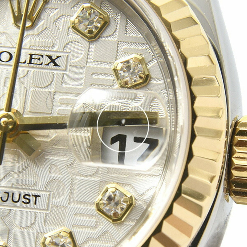 勞力士手錶女款 Datejust 自動機械腕錶 銀色錶盤 ROLEX SS×750YG 179173G-7