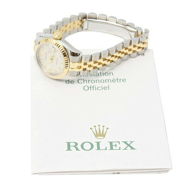 勞力士手錶女款 Datejust 自動機械腕錶 銀色錶盤 ROLEX SS×750YG 179173G-9