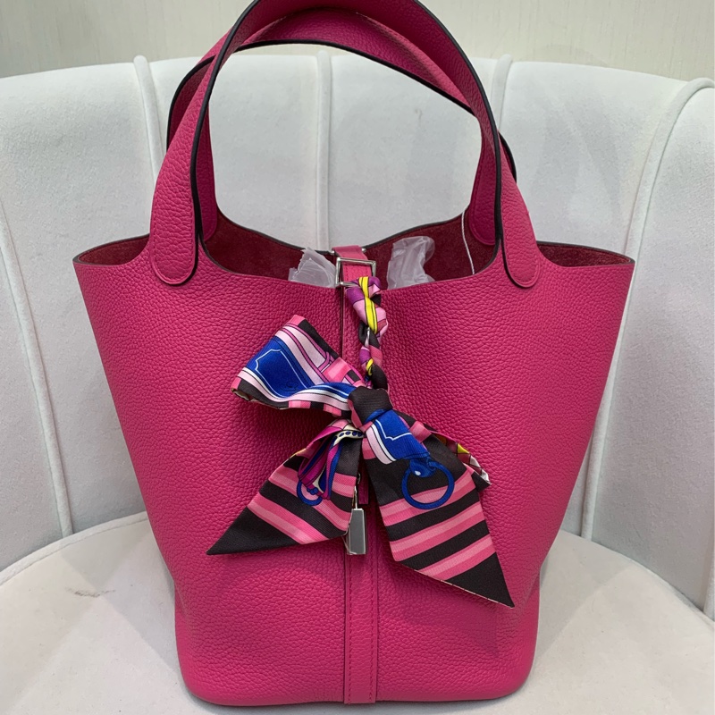 Hermes Picotine 22 桃紅色 TC Twilly XB407-0