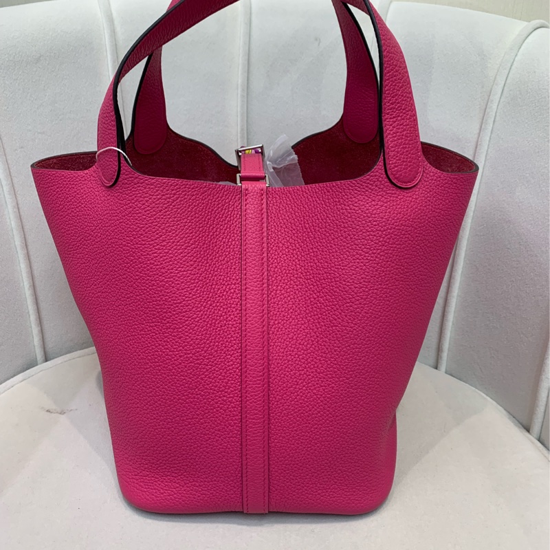 Hermes Picotine 22 桃紅色 TC Twilly XB407-2