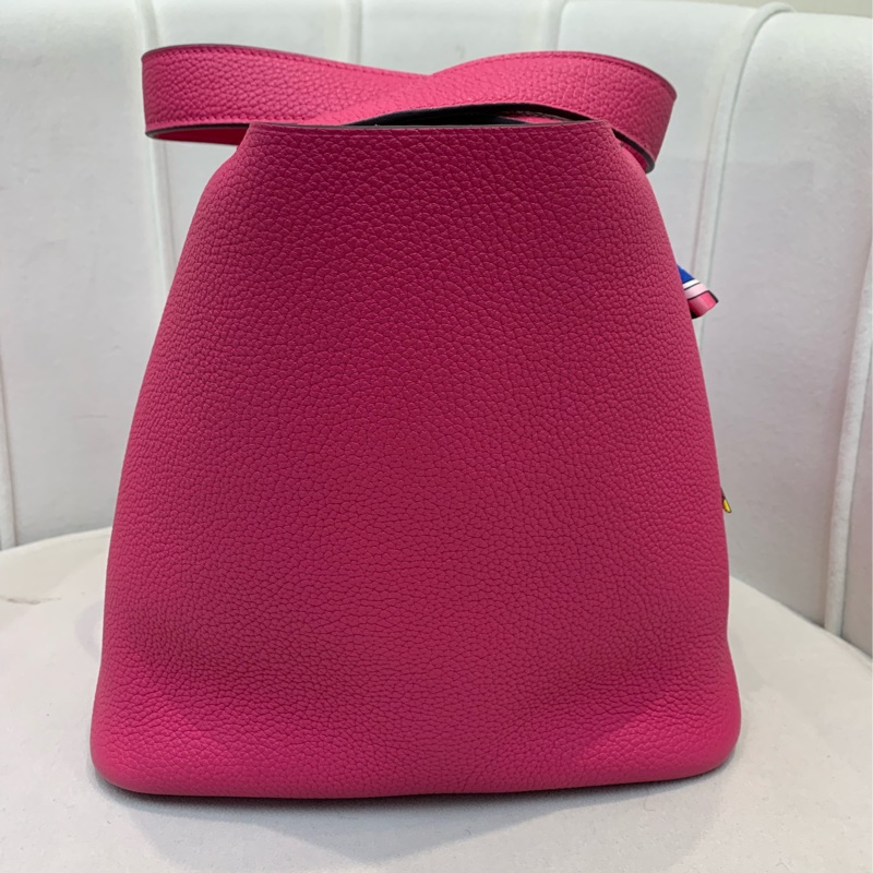 Hermes Picotine 22 桃紅色 TC Twilly XB407-3