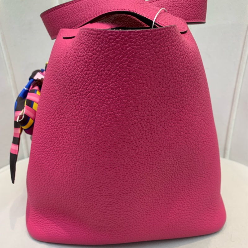 Hermes Picotine 22 桃紅色 TC Twilly XB407-4