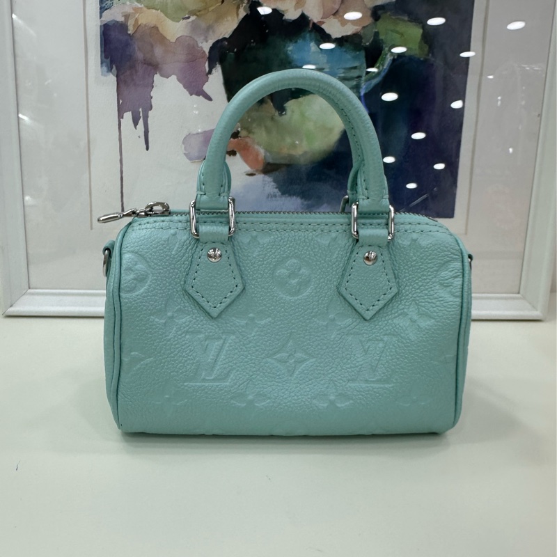 LV speedy nano 薄荷色 芯片款 99新 有塵袋-2