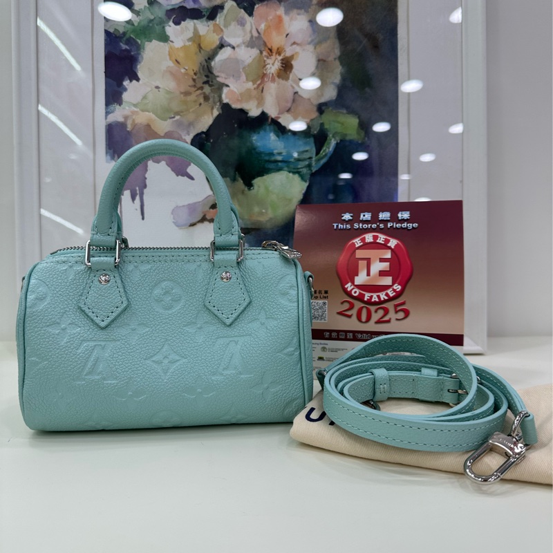 LV speedy nano 薄荷色 芯片款 99新 有塵袋-18