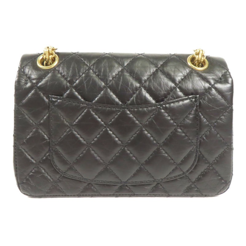 CHANEL 牛皮皮革2.55 Mini金扣鏈帶肩背袋-1