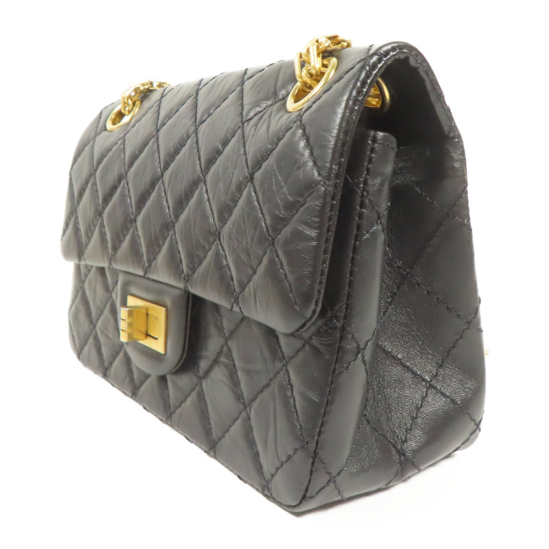 CHANEL 牛皮皮革2.55 Mini金扣鏈帶肩背袋-2