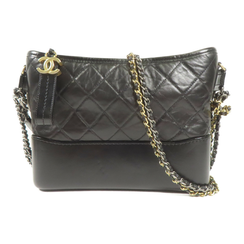 CHANEL 牛皮皮革Gabrielle鏈帶肩背袋-0