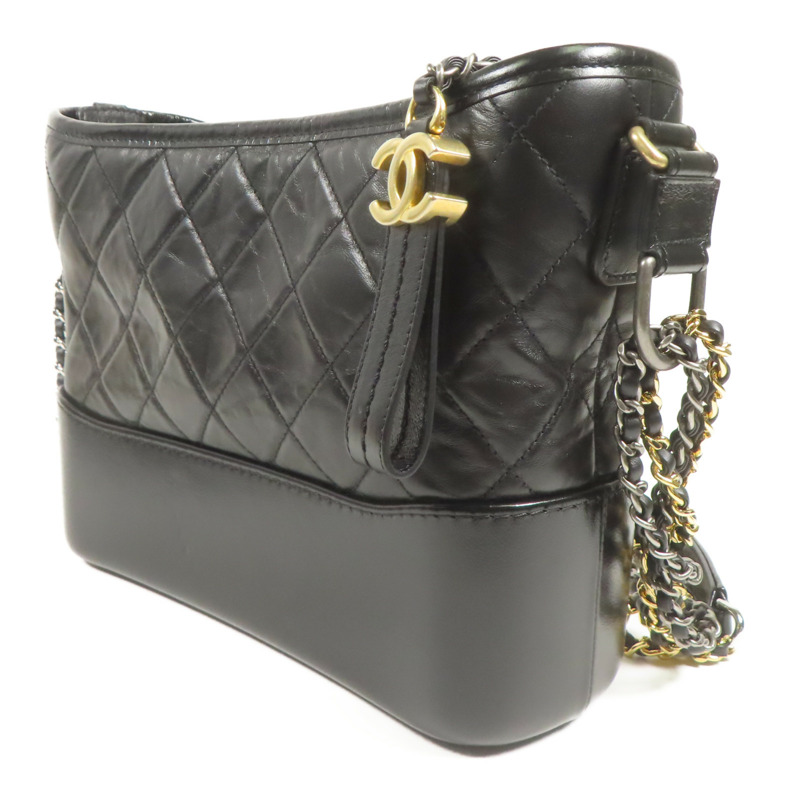 CHANEL 牛皮皮革Gabrielle鏈帶肩背袋-2