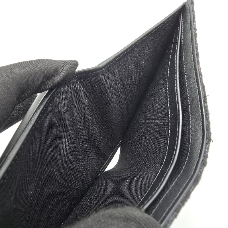 全💗送禮【購證配件齊全】Dior 黑色經典花紋帆布短錢夾-8