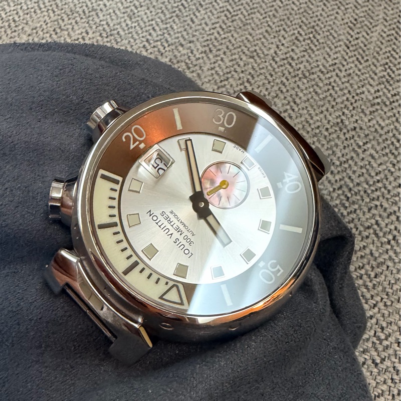真品 Louis Vuitton LV 路易威登 Tambour Q1031 潛水300m自動上鍊機械錶 44mm（GMT）-29