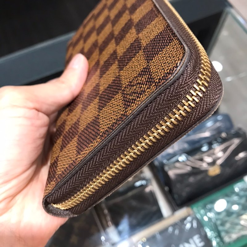 LV 拉鍊 長夾/皮夾 N60015 88成新-17