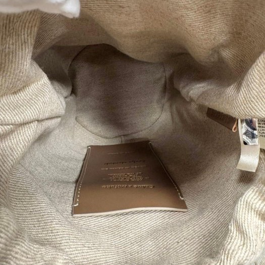 Chloe 好柔美的粉色布邊woody草編水桶二用美包-2