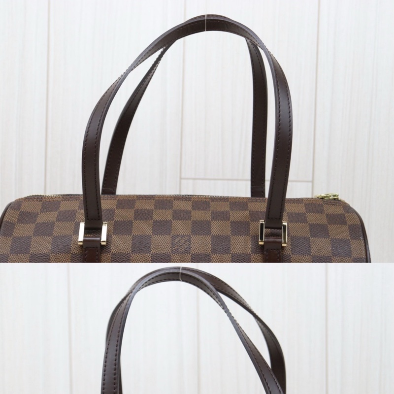 LV 棋盤格圓筒子母包-4