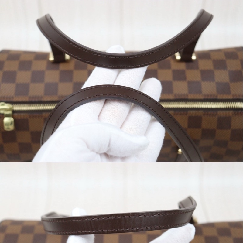 LV 棋盤格圓筒子母包-5