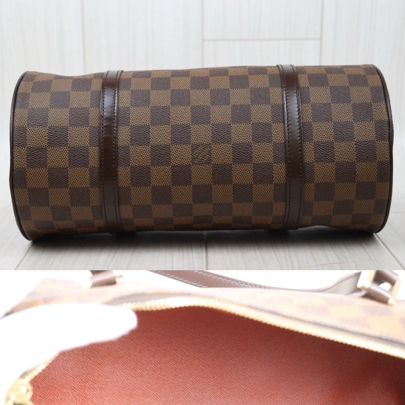 LV 棋盤格圓筒子母包-6