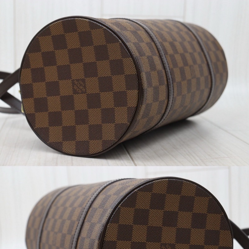 LV 棋盤格圓筒子母包-7