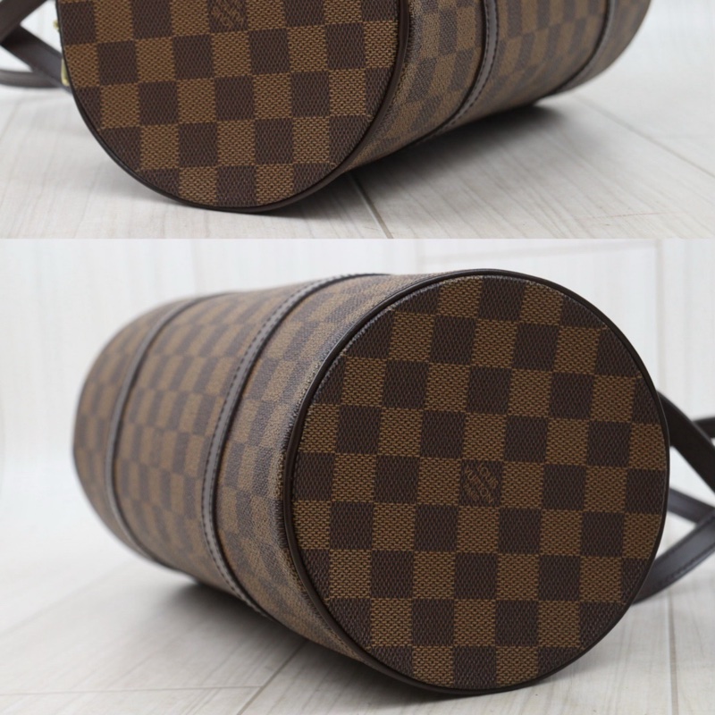 LV 棋盤格圓筒子母包-14