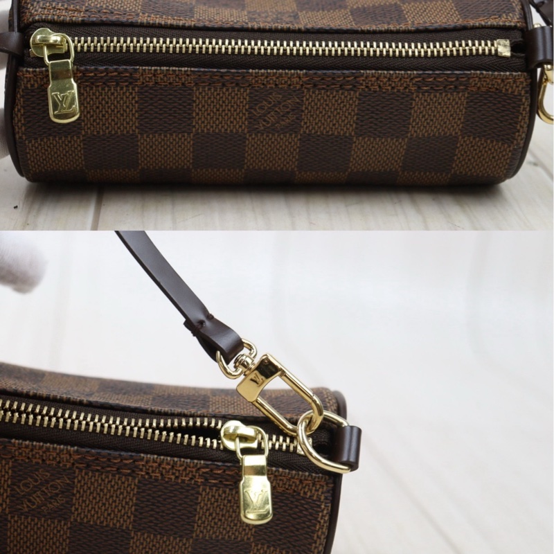 LV 棋盤格圓筒子母包-23