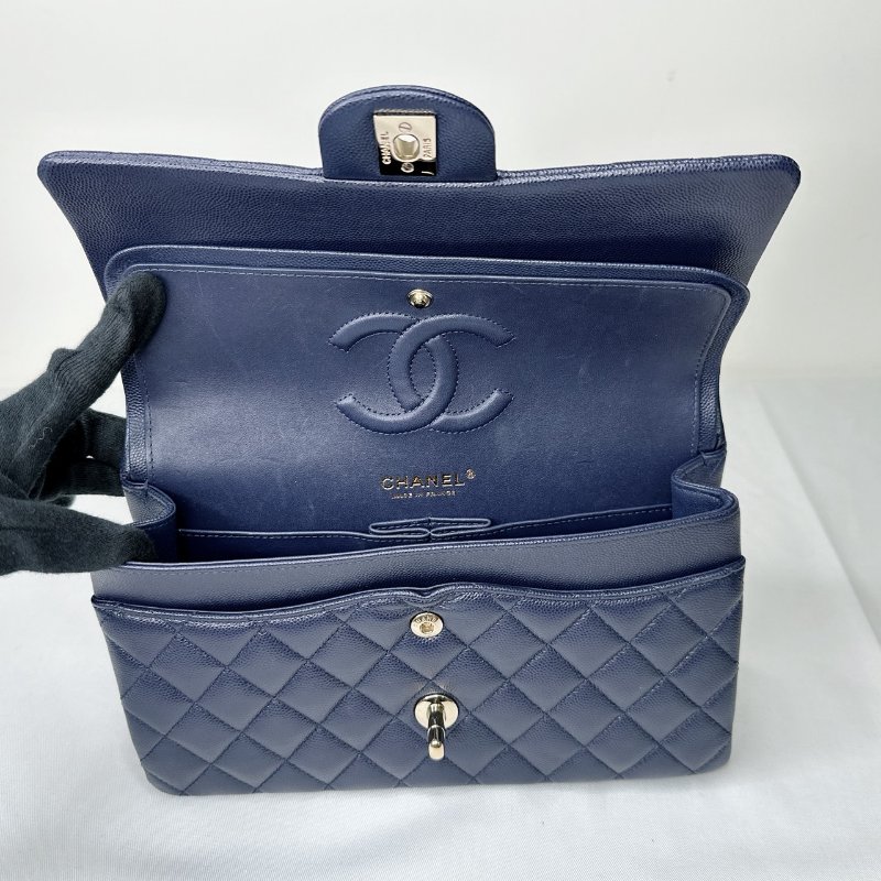 CHANEL 深藍金牛Coco 25口蓋包-7