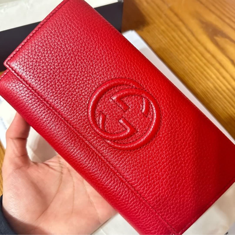 Gucci壓印雙G Logo長夾-1