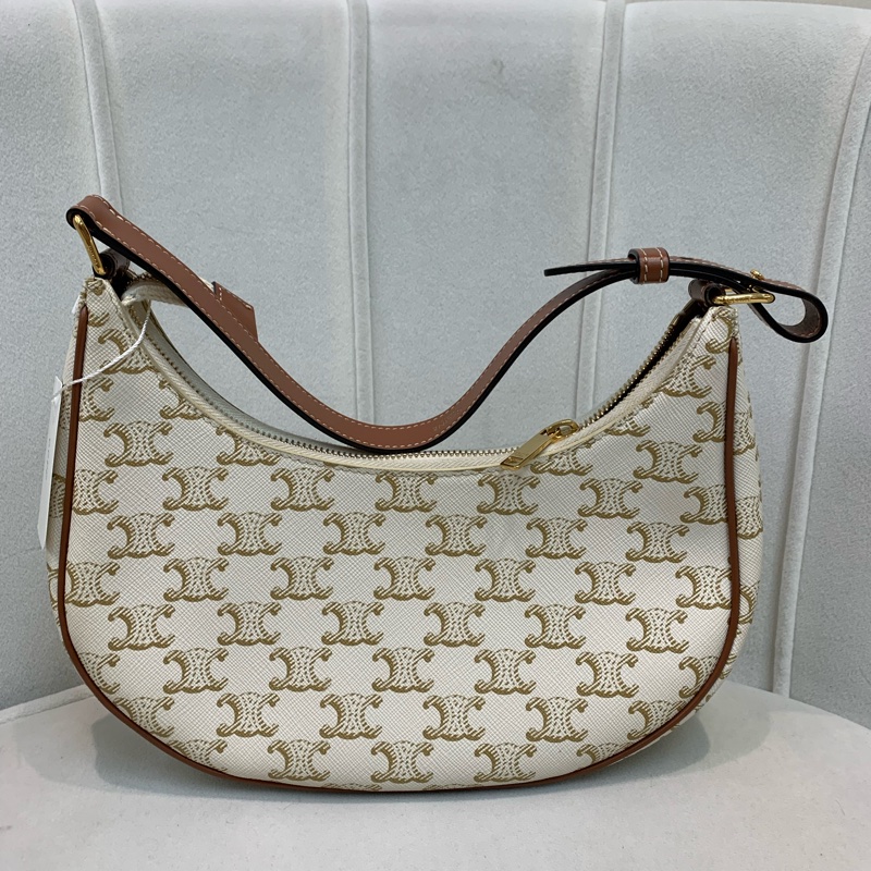 CELINE 白色 老花 腋下 月亮 I478NY-2