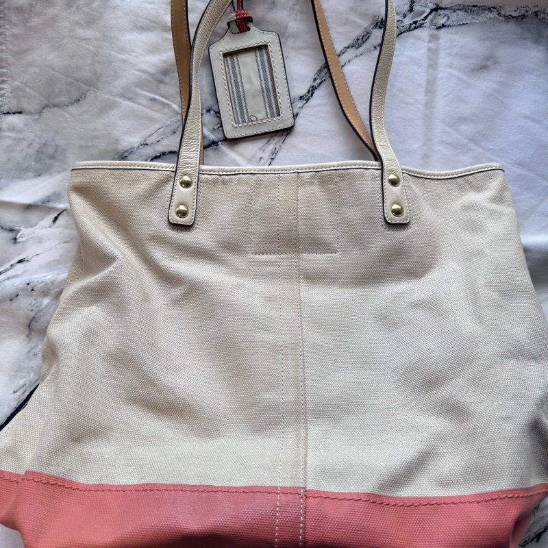 （售出）Coach 限量版 海灘帆布肩揹包-1