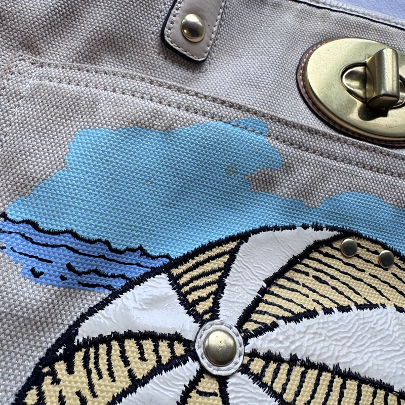 （售出）Coach 限量版 海灘帆布肩揹包-13