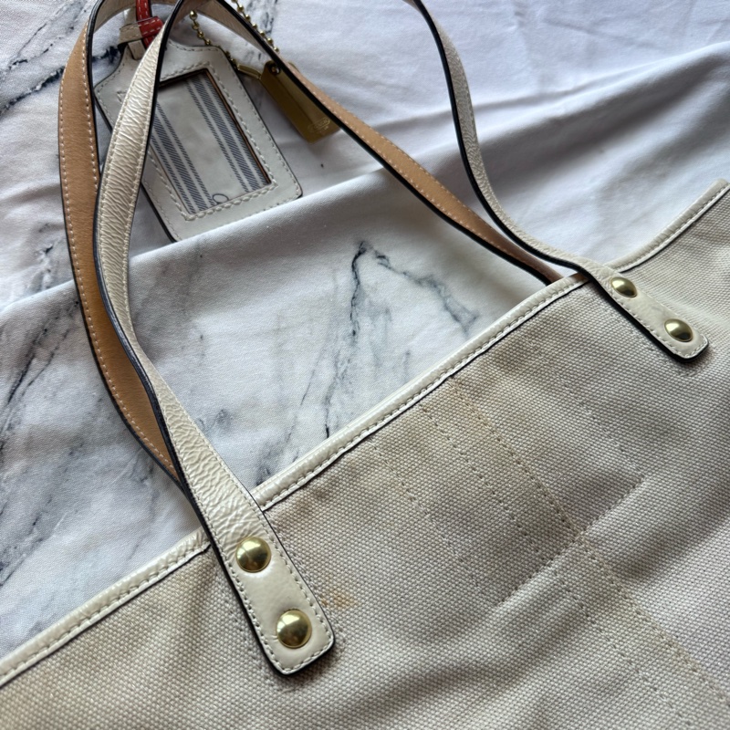 （售出）Coach 限量版 海灘帆布肩揹包-14