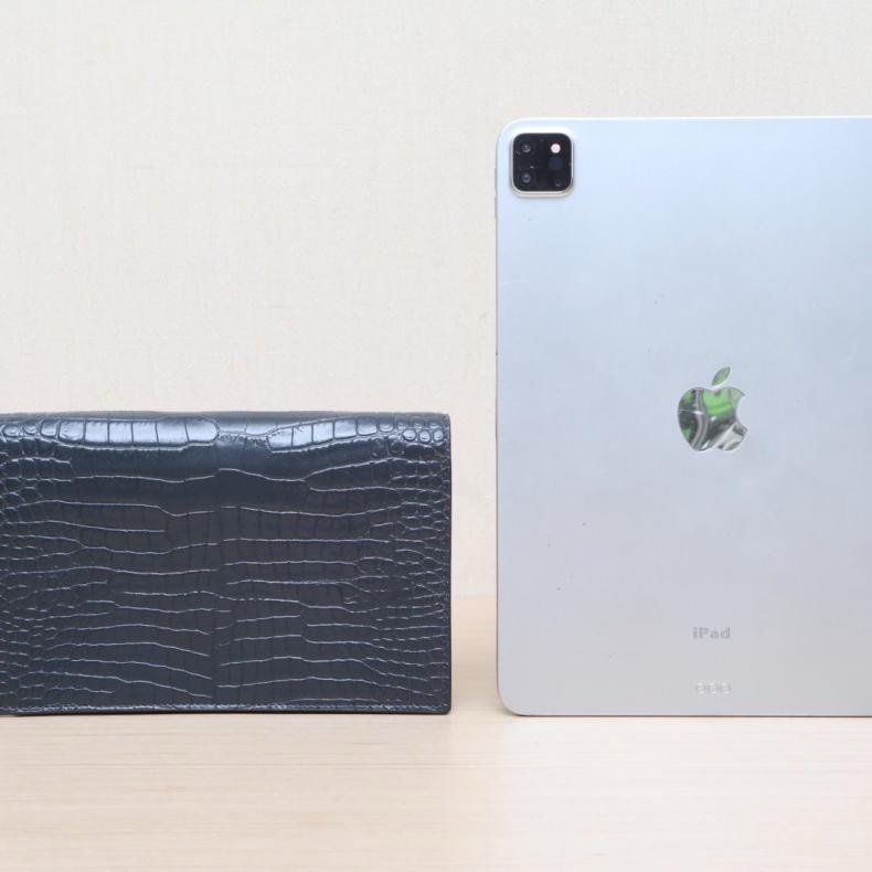 SAINT LAURENT(聖羅蘭) KATE Woc 鱷魚壓紋 流蘇 墨藍色  銀扣-2