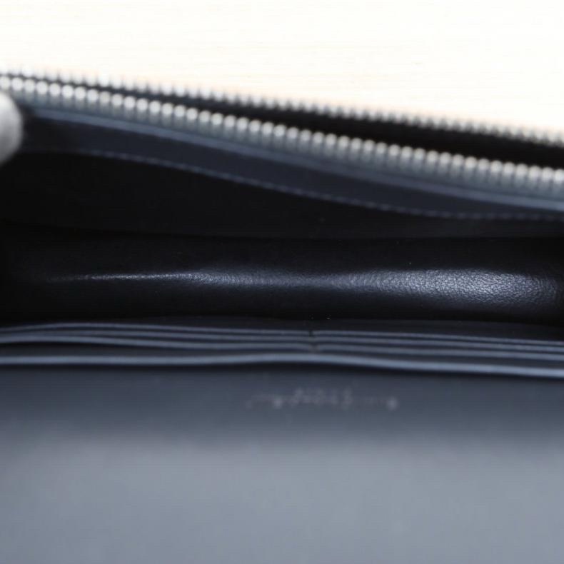 SAINT LAURENT(聖羅蘭) KATE Woc 鱷魚壓紋 流蘇 墨藍色  銀扣-4