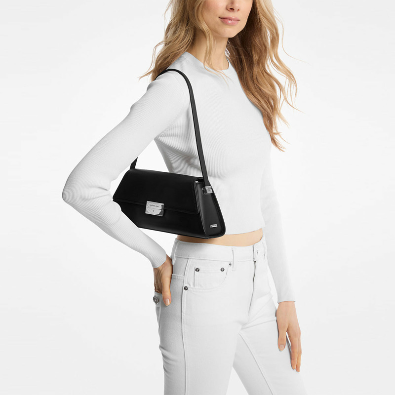 Michael Kors - Ludlow Media Black Shoulder Bag - 30F4SLNL2L - BLACK-4