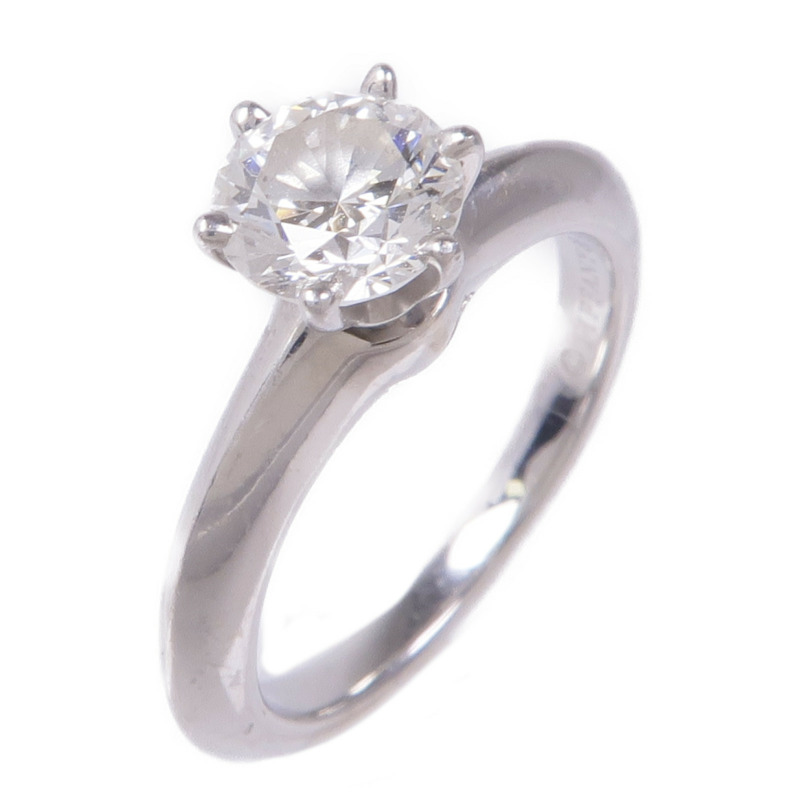 TIFFANY&CO PT950鉑金Diamond Ring鑽石戒指US#4-0