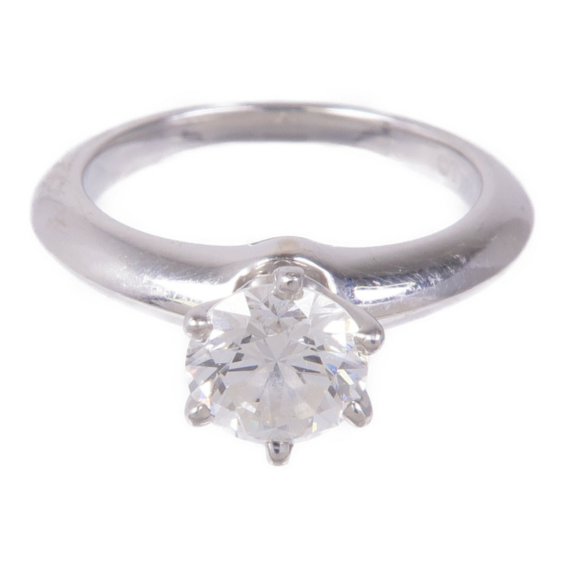TIFFANY&CO PT950鉑金Diamond Ring鑽石戒指US#4-1