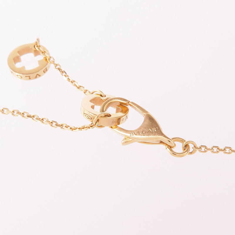 BVLGARI 18K玫瑰金Fiorever Diamond Necklace鑽石項鍊-3