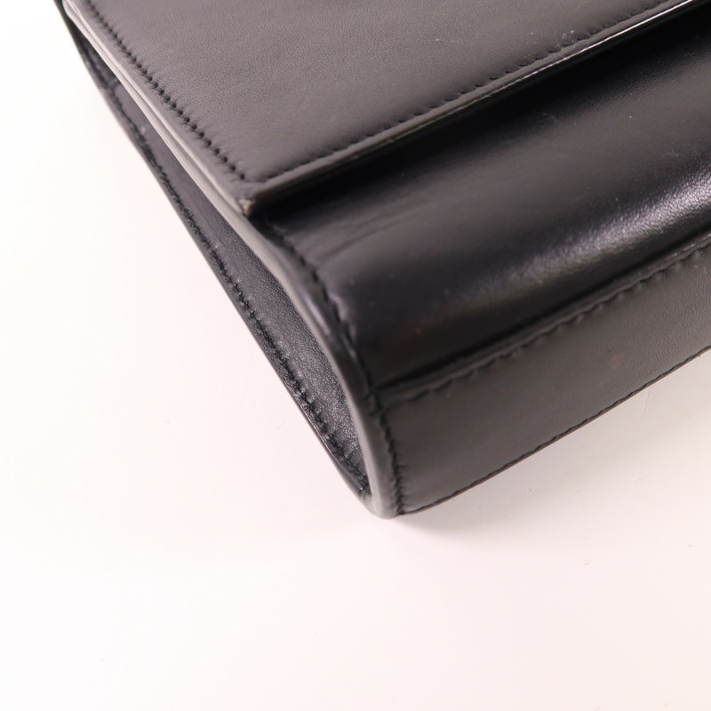 SAINT LAURENT 牛皮皮革Shoulder Bag金扣鏈帶肩背袋-10