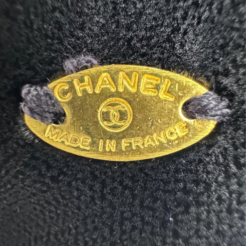 Chanel Vintage 81-85年復古黑色絲絨毛鍍金蝴蝶結髮夾  BLACKPINK Jennie 同款-8