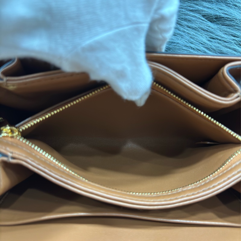 CELINE 191242 SAC TRIOMPHE MOYEN RAPHIA 凱旋門 金釦 刺繡 相機包 信差包 斜背包-24