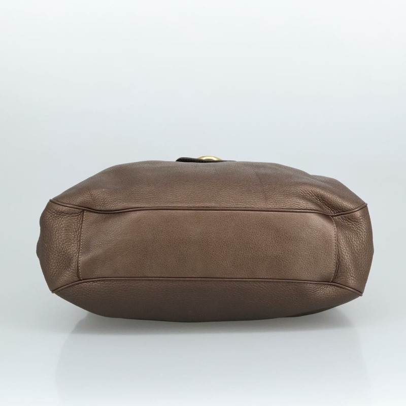 【日本直送】Salvatore Ferragamo Gancini 單肩包 皮革 棕金色 正品 98117-4