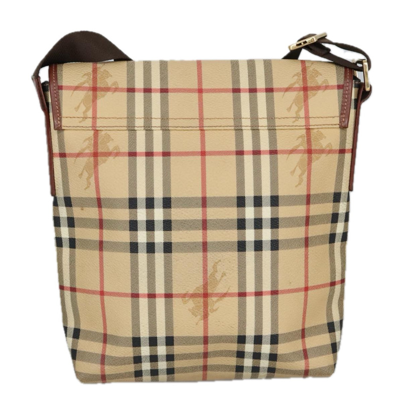 【日本直送】BURBERRY Nova 格紋肩背包 PVC 米色金色 正品 99330-1