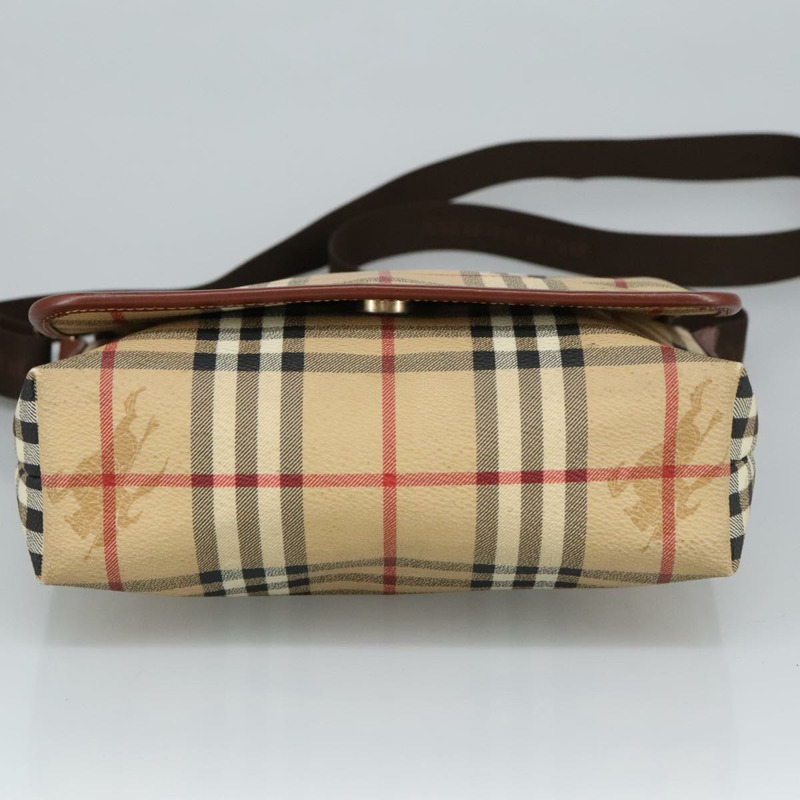 【日本直送】BURBERRY Nova 格紋肩背包 PVC 米色金色 正品 99330-4