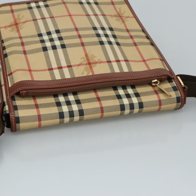 【日本直送】BURBERRY Nova 格紋肩背包 PVC 米色金色 正品 99330-5