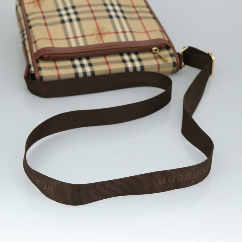 【日本直送】BURBERRY Nova 格紋肩背包 PVC 米色金色 正品 99330-6