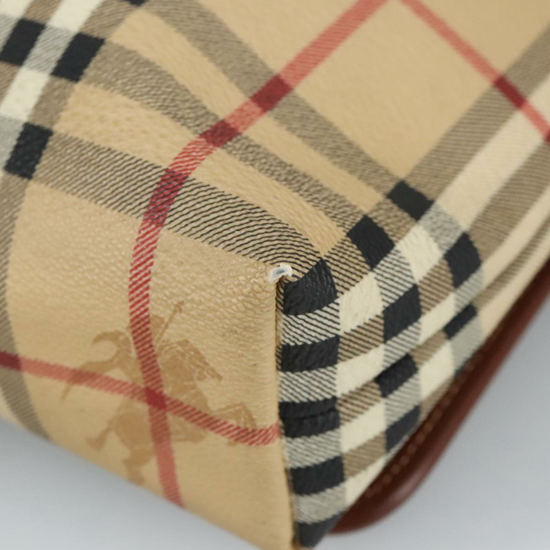 【日本直送】BURBERRY Nova 格紋肩背包 PVC 米色金色 正品 99330-14