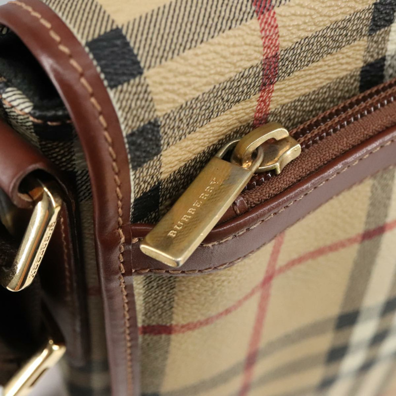 【日本直送】BURBERRY Nova 格紋肩背包 PVC 米色金色 正品 99330-17