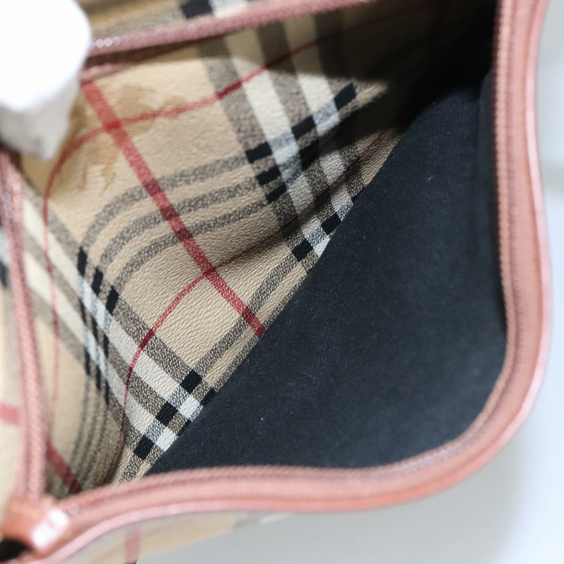 【日本直送】BURBERRY Nova 格紋肩背包 PVC 米色金色 正品 99330-23
