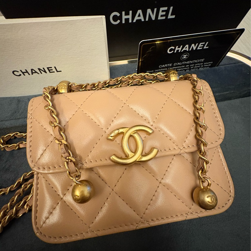 Chanel 21工坊系列 雙金球錢夾小包-1