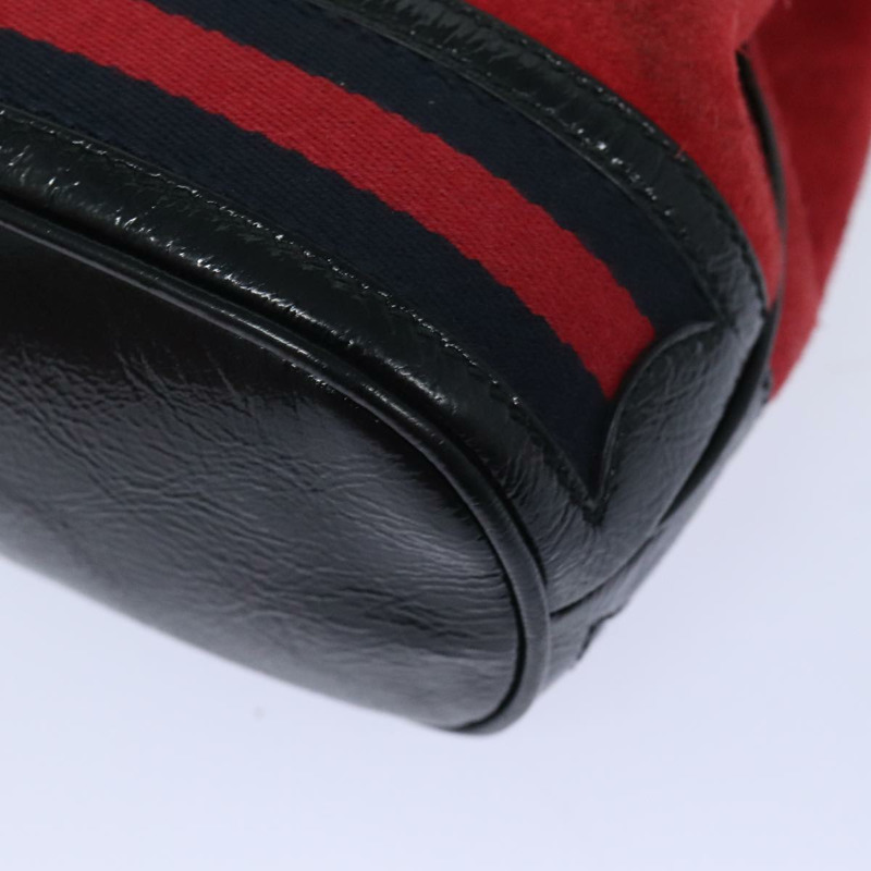 【日本直送】GUCCI 雪莉系列單肩包 絨面革 紅金 海軍藍 550620 正品 bs18146-13